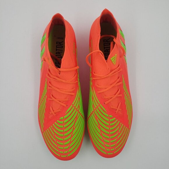 adidas Predator Edge.1 SG Soccer Cleats GW1016 Orange Green Mens Size 12.5 EUC - Picture 3 of 10